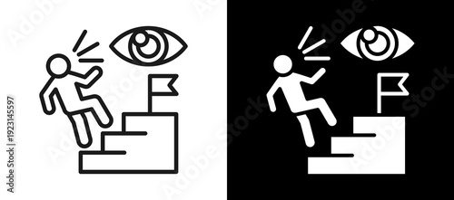 Leadership Vision Whiteblack icon
