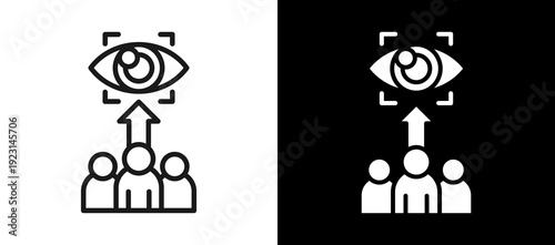 Vision Alignment Whiteblack icon