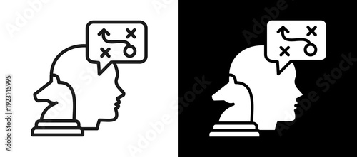 Strategic Messaging Whiteblack icon