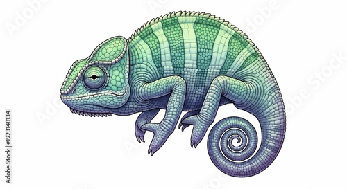 Vibrant chameleon showcasing stunning color changing abilities