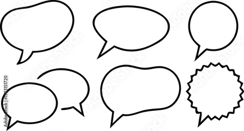 Speech bubble banner background with simple comic outline style. Minimal communication concept in seamless horizontal pattern motion. Clean backdrop ideal for messaging videos, social overlays, presen