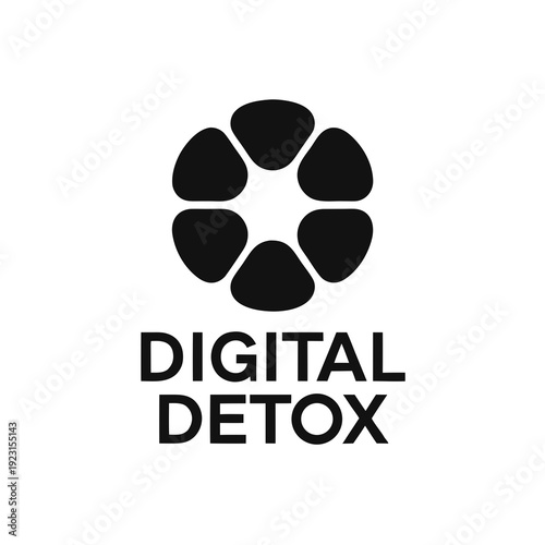 Digital detox logo with a flower-like design
