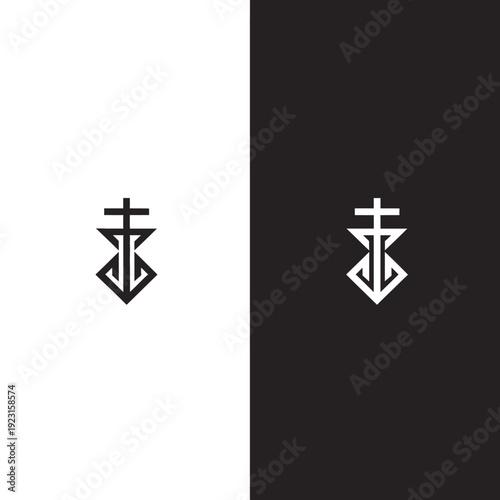Modern Abstract Geometric Symbol Religious Iconography.