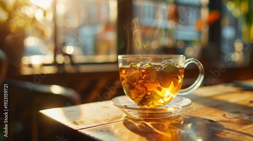 A photo of freshly brewed coffee in a clear