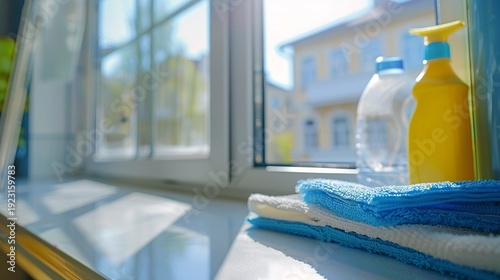 A photo of freshly cleaned windowsills in a home