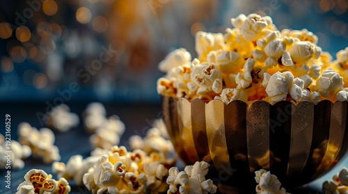 A photo of gourmet popcorn with cheese flavor.