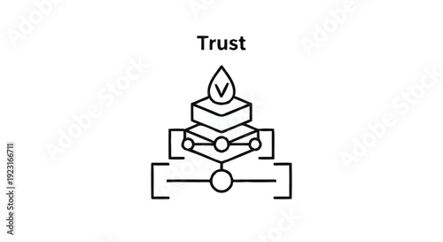 Abstract representation of trust and interconnectedness in technology.