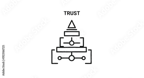 Abstract representation of trust and hierarchy in business.