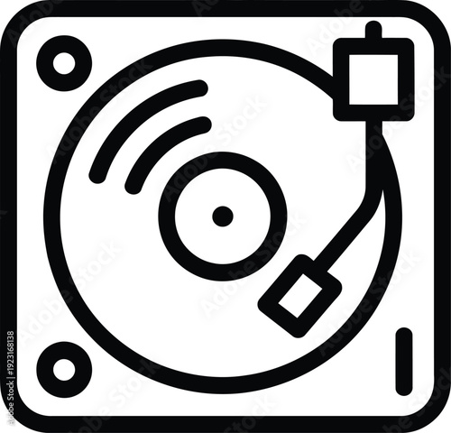 Vinyl record player icon