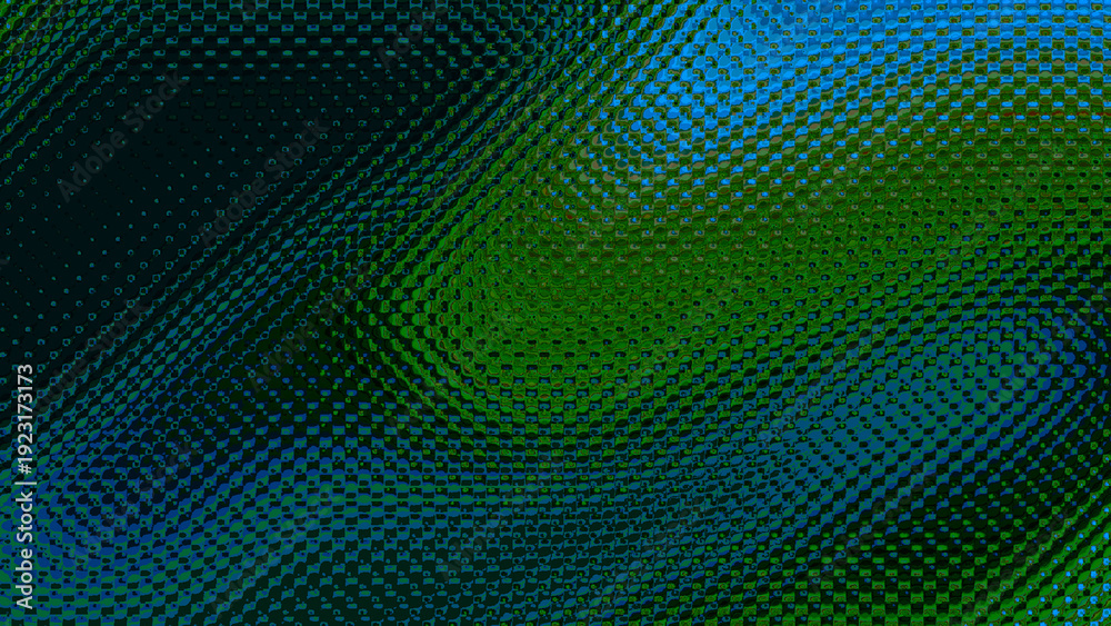 Obraz premium Abstract geometric pattern with blue and green dots 1