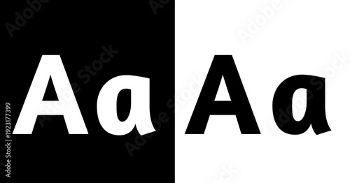 Fotografía Modern Alphabet Letters A Uppercase and Lowercase for Logos, Posters, and Educat