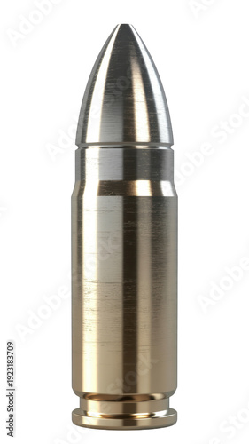 Wallpaper Mural Metal bullet with pointed tip ammunition isolated on a transparent background Torontodigital.ca