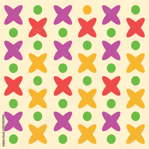 Colorful Unique Shape Pattern Wallpaper Vector