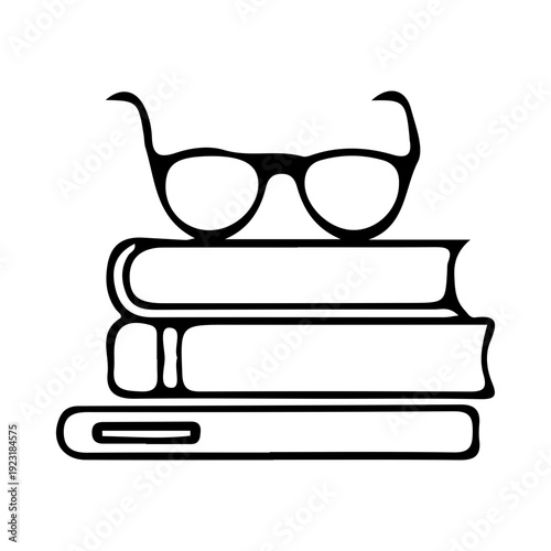 Books and Reading Glasses Icon