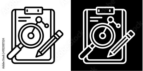 Strategy  Icon Set White Mix Style Collection