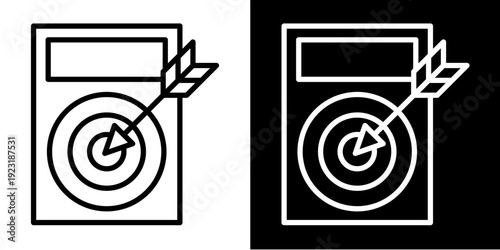 Target  Icon Set White Mix Style Collection