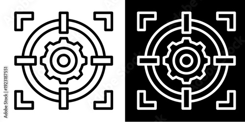 Target  Icon Set White Mix Style Collection