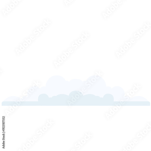 Light blue horizontal cloud layer ideal for minimal sky designs, subtle weather graphics, calm backgrounds, and gentle atmospheric elements with clean contemporary flat design style.