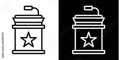 Podium  Icon Set White Mix Style Collection