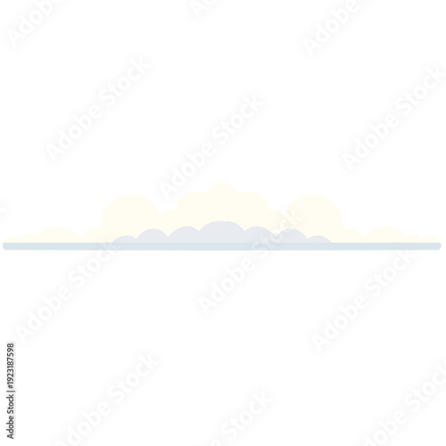 Faint cream and grey cloud layer ideal for minimal sky designs, subtle weather illustrations, clean backgrounds, and delicate atmospheric elements with simple contemporary flat graphic style.