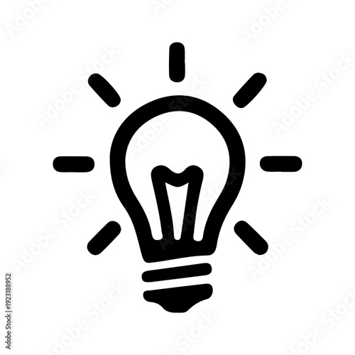 Bright Idea Light Bulb Icon