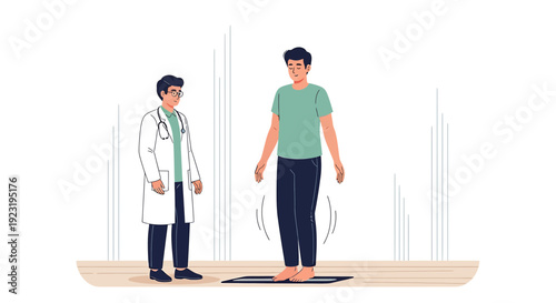 Doctor Examining Patient's Mobility in Clinic - Healthcare Scene