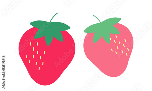 かわいいいちごセット　ベクター