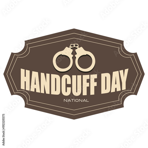 National Handcuff Day sticker