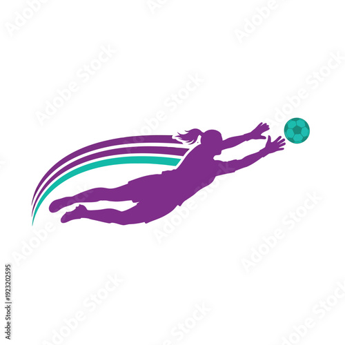 Female Ultimate Frisbee Player Diving for Disc.