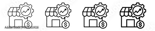 Micro Enterprise Icon Set Different Style Collection
