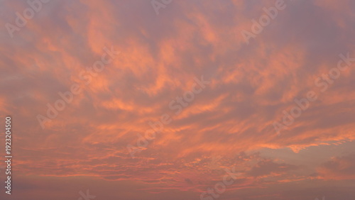 Canvastavla Warm Orange Sunset Clouds Over Jaipur Sky in February