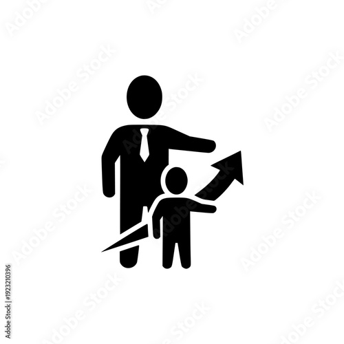 business mentorship leadership icon vector isolated on white background