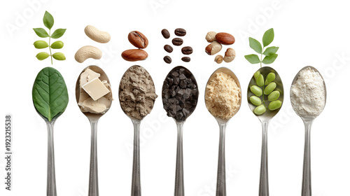 sustainable food future concept with plant protein background isolated on a Transparent background, PNG file.