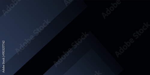 Modern black dark blue white abstract background. Minimal. Color gradient. Web banner. Geometric shape. 3d effect. Lines stripes triangles. Design. Futuristic. Metal metallic effect. Luxury. Premium.