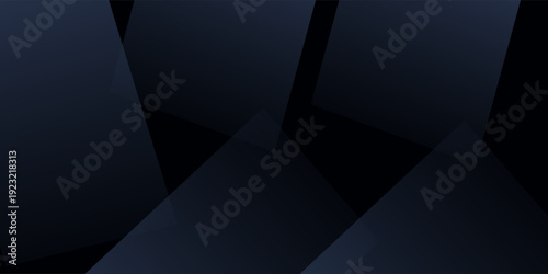 Modern black dark blue white abstract background. Minimal. Color gradient. Web banner. Geometric shape. 3d effect. Lines stripes triangles. Design. Futuristic. Metal metallic effect. Luxury. Premium.