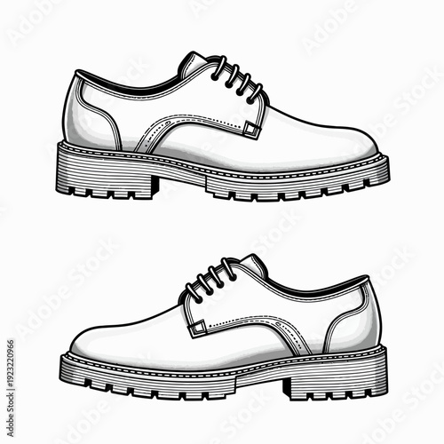 Stylish white leather derby shoes featuring thick lug soles and lace-up design perfect for modern urban street style and comfortable everyday office wear.
