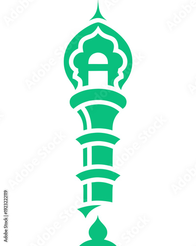 Professional Flat Vector Icon of a Crescent Moon With Star Design