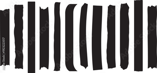 Abstract black and white striped pattern background design element