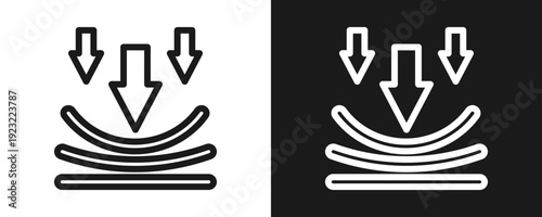 Resilience Icon Set Outline In White And Black Background