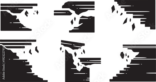 Glitchy black and white digital art abstract background design