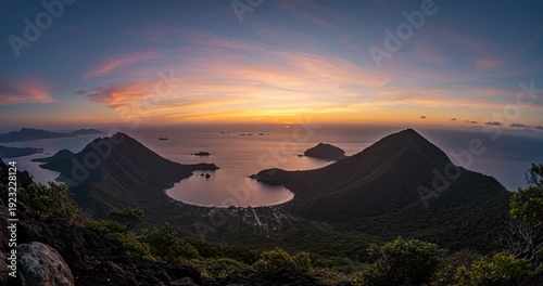 sunset over the mountains
