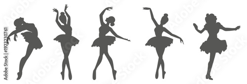 Ballet dance performance silhouette collection
