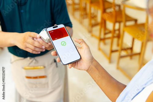 Payment completed successfully using a mobile device 