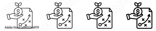 Investment Planning  Icon Set Different Style Collection