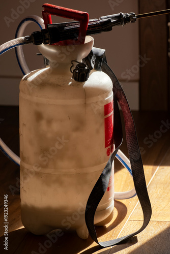 Detail of fumigation equipment with pressurized tank