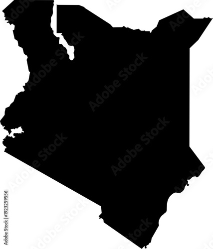 Vector map of kenya