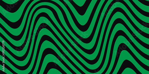 Abstract background with vertical green and black stripes. Seamless and repeating pattern. Eps10