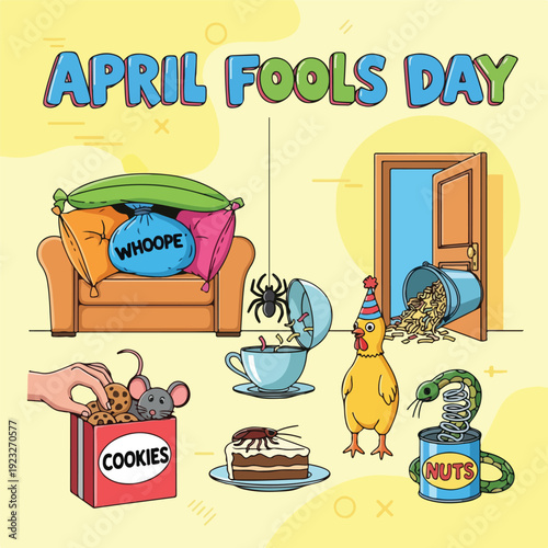 April Fools Day pranks with funny animals and treats
