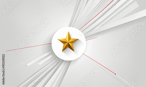 gold five pointed star on a...