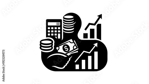 Business Finance Money Growth Concept Icon.